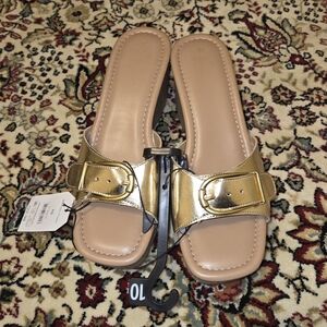 NWT Gold Platform Sandals